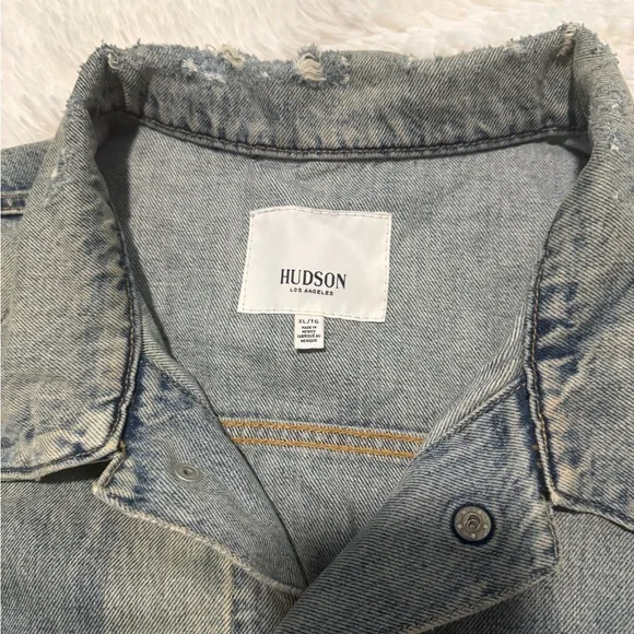 HUDSON Blue Vintage Trucker Jacket Size XL Men’s - Picture 7 of 12
